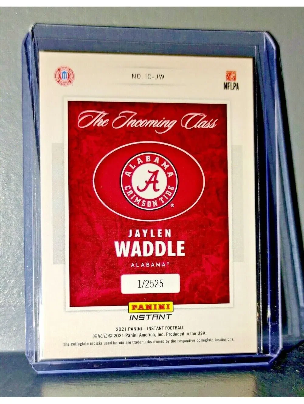 Jaylen Waddle 2021 Panini NFL The Incoming Class Rookie Football Card 1/2525